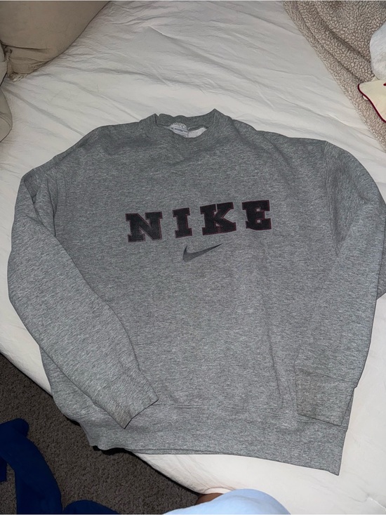 Nike Tops - Vintage Nike Gray Crewneck Sweatshirt with Black Lettering